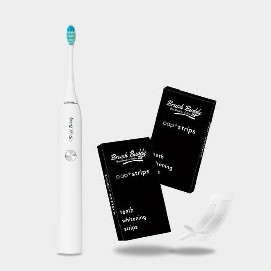Brush Buddy Elektrisk Tandbørste Hvid & Whitening Strips